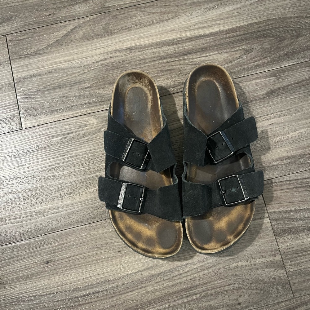 Black Suede Leather Birkenstocks